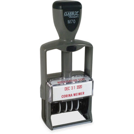 Xstamper ClassiX Self-inking Date Stamp - 0.94’’ x 1.63’’ - 7000 Impressions - Daters
