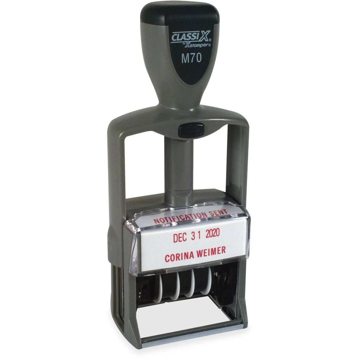 Xstamper ClassiX Self-inking Date Stamp - 0.94’’ x 1.63’’ - 7000 Impressions - Daters