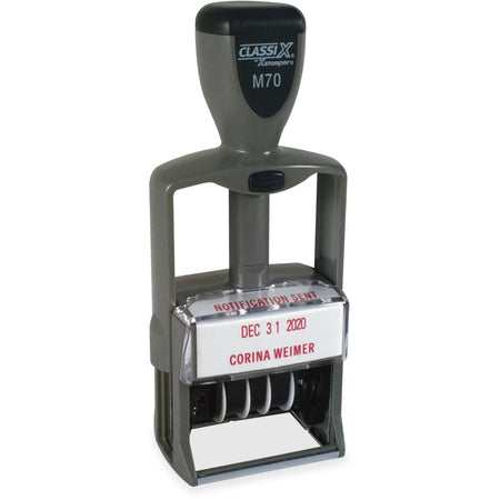 Xstamper ClassiX Self-inking Date Stamp - 0.94’’ x 1.63’’ - 7000 Impressions - Daters
