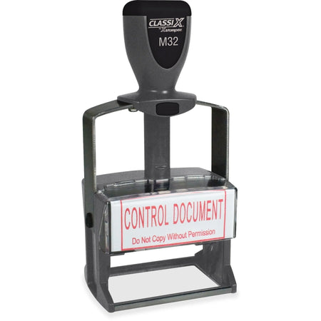 Xstamper ClassiX Self-inking Steel Message Stamp - 1’’x2.25’’ - Assorted - Address & Office Stamps