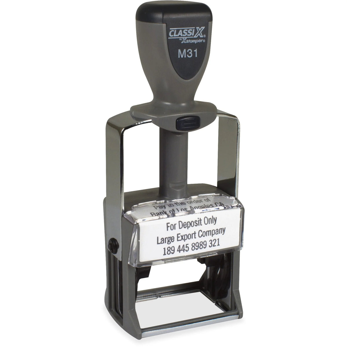 Xstamper ClassiX Self-inking Steel Message Stamp - Assorted - Address & Office Stamps