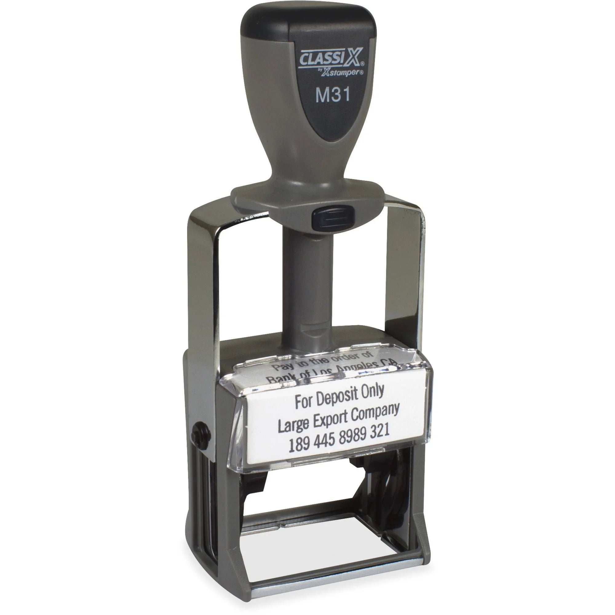 Xstamper ClassiX Self-inking Steel Message Stamp - Assorted - Address & Office Stamps