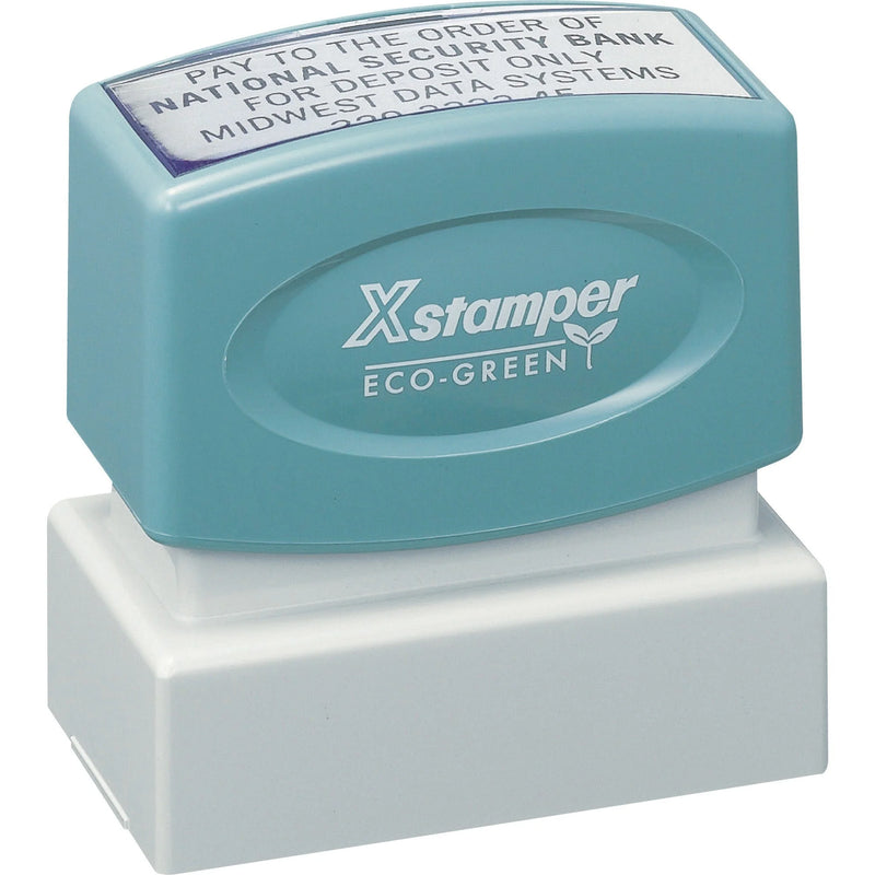 Xstamper Custom Endorsement Stamp - Personalized Message - 1’’x2’’ - 50k Impressions - Address & Office Stamps