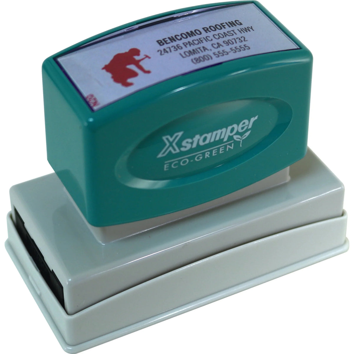 Xstamper Custom Message Stamp: 0.88’’ x 2.75’’ - Recycled - Address & Office Stamps