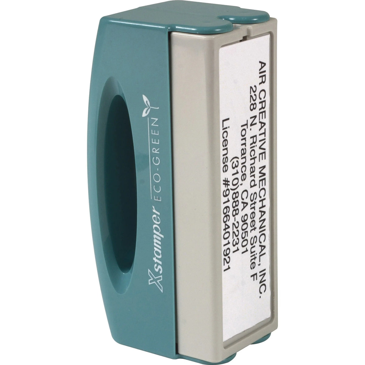 Xstamper Custom Message Stamp: Large Pocket Stamp 0.62’’ x 2.44’’ - Recycled Plastic - Address & Office Stamps