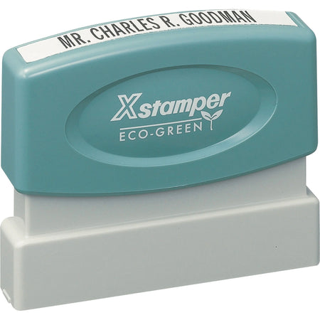Xstamper Custom Single Line Stamp - Personalized Message - 0.12’’ x 2.37’’ - 50000 Impressions - Address & Office Stamps
