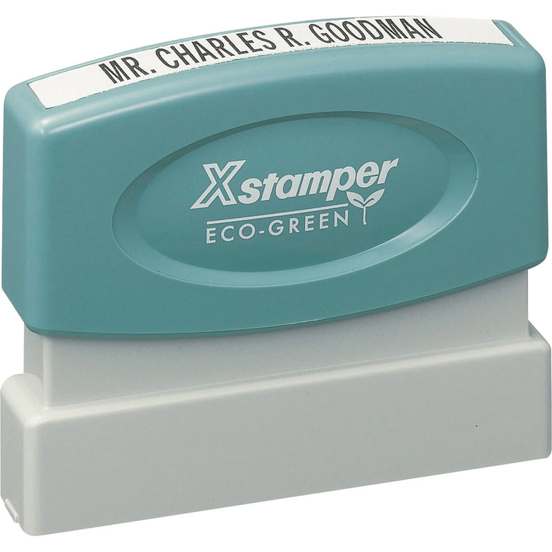 Xstamper Custom Single Line Stamp - Personalized Message - 0.12’’ x 2.37’’ - 50000 Impressions - Address & Office Stamps