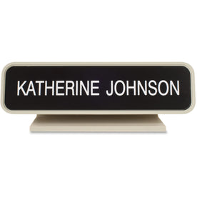 Xstamper Designer Desk Sign: Logo Design 8x2’’ Rectangular Plastic - Signs & Nameplates