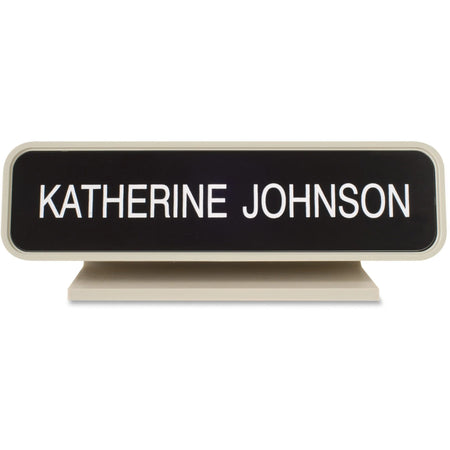 Xstamper Designer Desk Sign: Logo Design 8x2’’ Rectangular Plastic - Signs & Nameplates