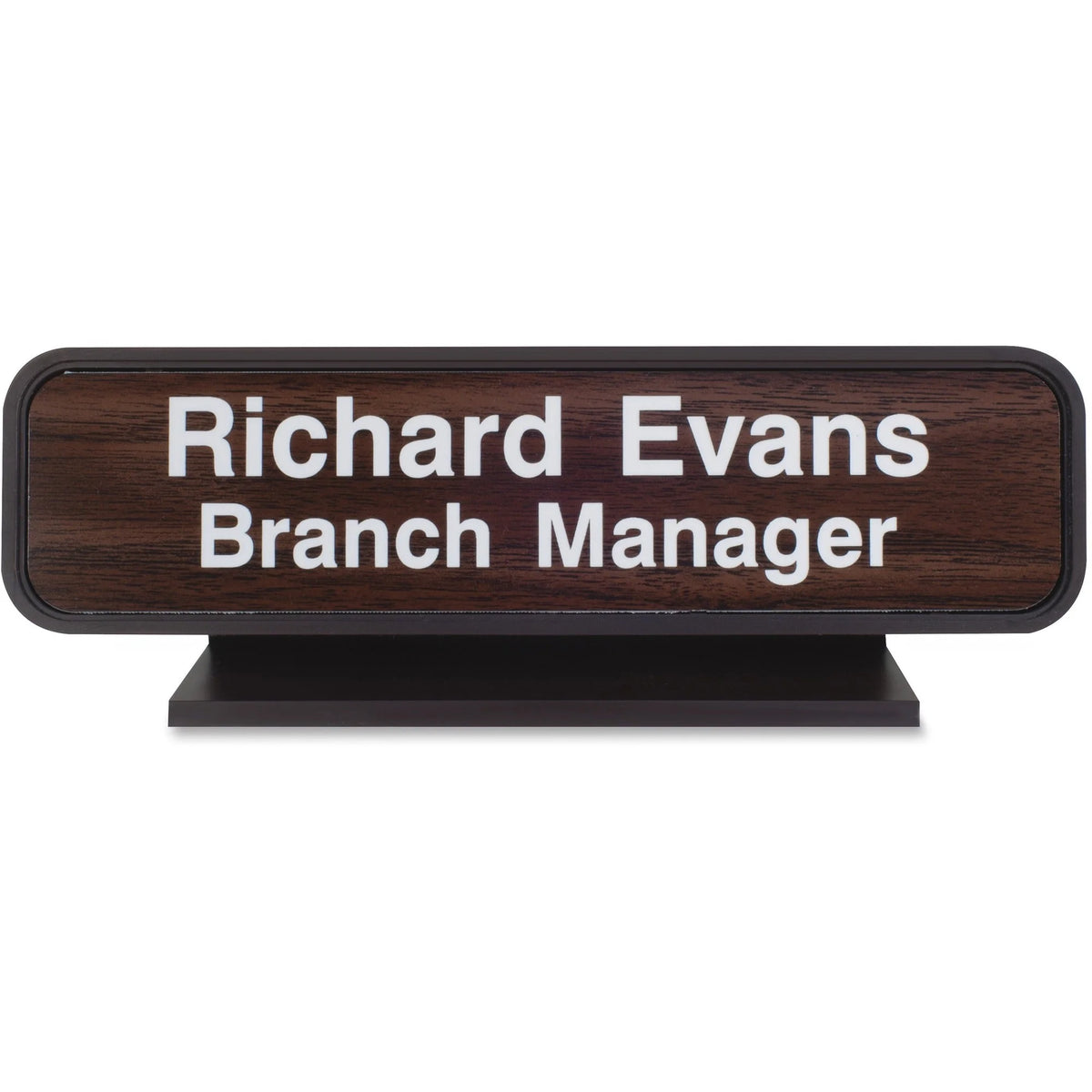 Xstamper Designer Desk Sign: Logo Design 8x2’’ Rectangular Plastic - Signs & Nameplates