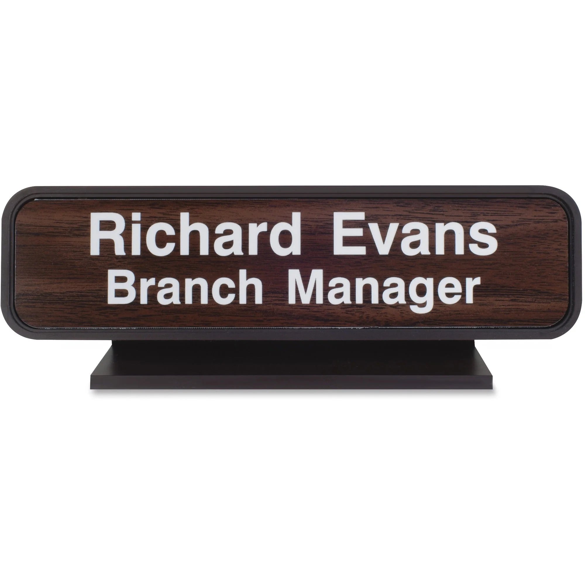 Xstamper Designer Desk Sign: Logo Design 8x2’’ Rectangular Plastic - Signs & Nameplates