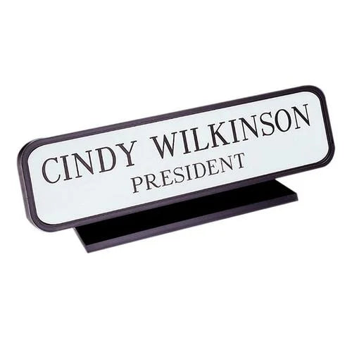 Xstamper Designer Framed Desk Sign - Elegant 8x2’’ Office Signage - Signs & Nameplates