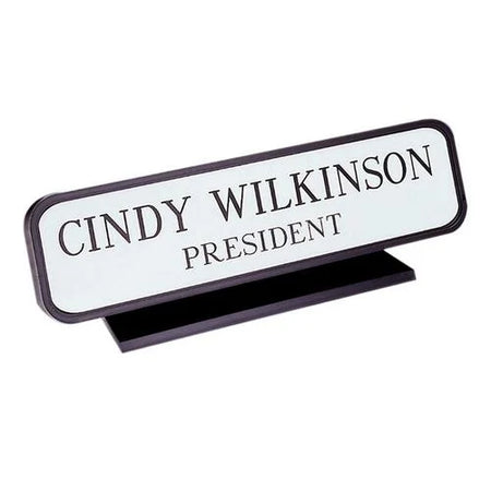 Xstamper Designer Framed Desk Sign - Elegant 8x2’’ Office Signage - Signs & Nameplates