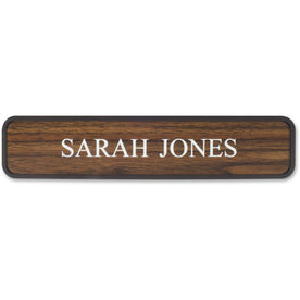 Xstamper Designer Wall/Door Sign: 10’’x2’’ Rectangular Brown Plastic Sign - Signs & Nameplates