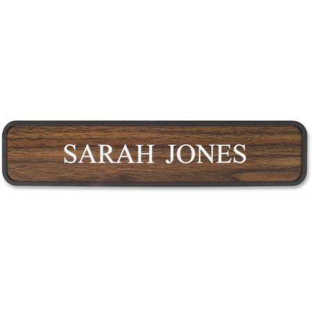 Xstamper Designer Wall/Door Sign: 10’’x2’’ Rectangular Brown Plastic Sign - Signs & Nameplates