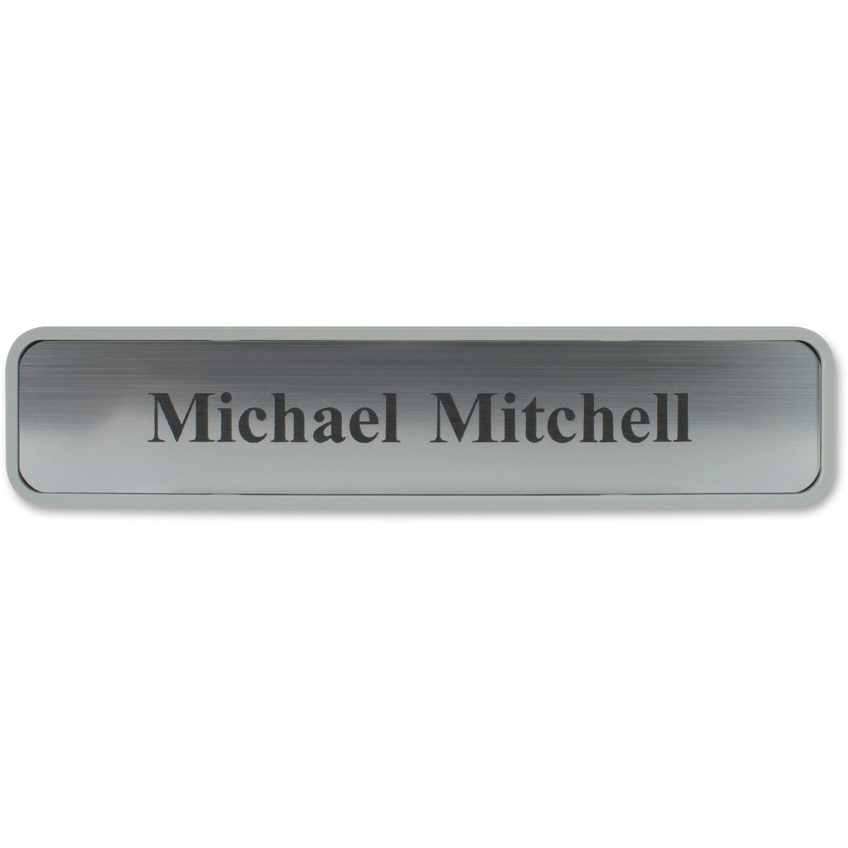 Xstamper Designer Wall/Door Sign - 10’’x2’’ Rectangular Gray Plastic - Signs & Nameplates
