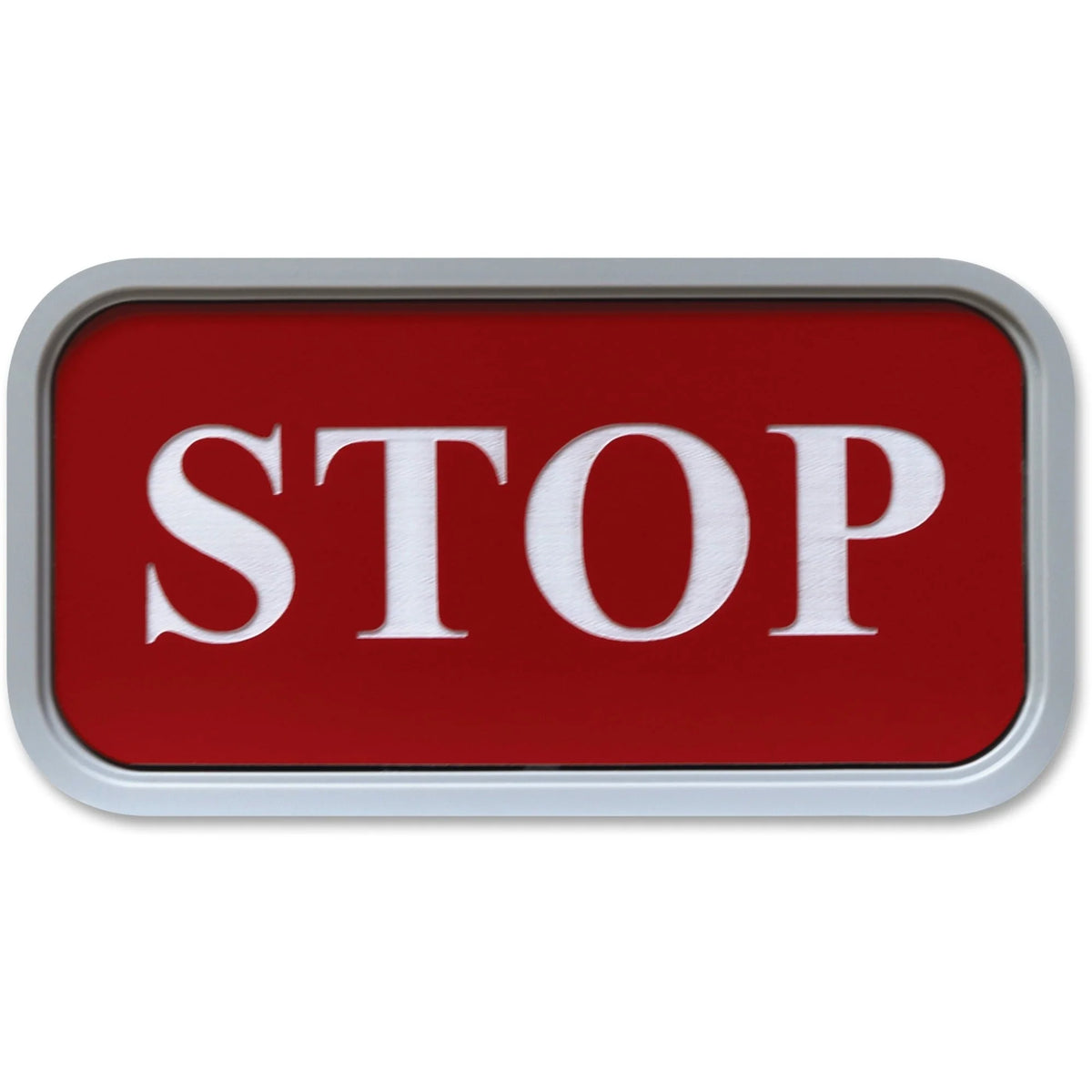 Xstamper Designer Wall/Door Sign - 4’’x2’’ Rectangular Gray Plastic - Signs & Nameplates