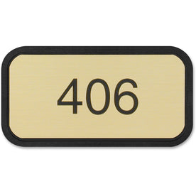 Xstamper Designer Wall/Door Sign - 4’’x2’’ Rectangular Rounded Corner - Black - Signs & Nameplates