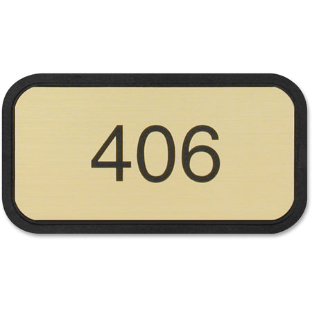 Xstamper Designer Wall/Door Sign - 4’’x2’’ Rectangular Rounded Corner - Black - Signs & Nameplates