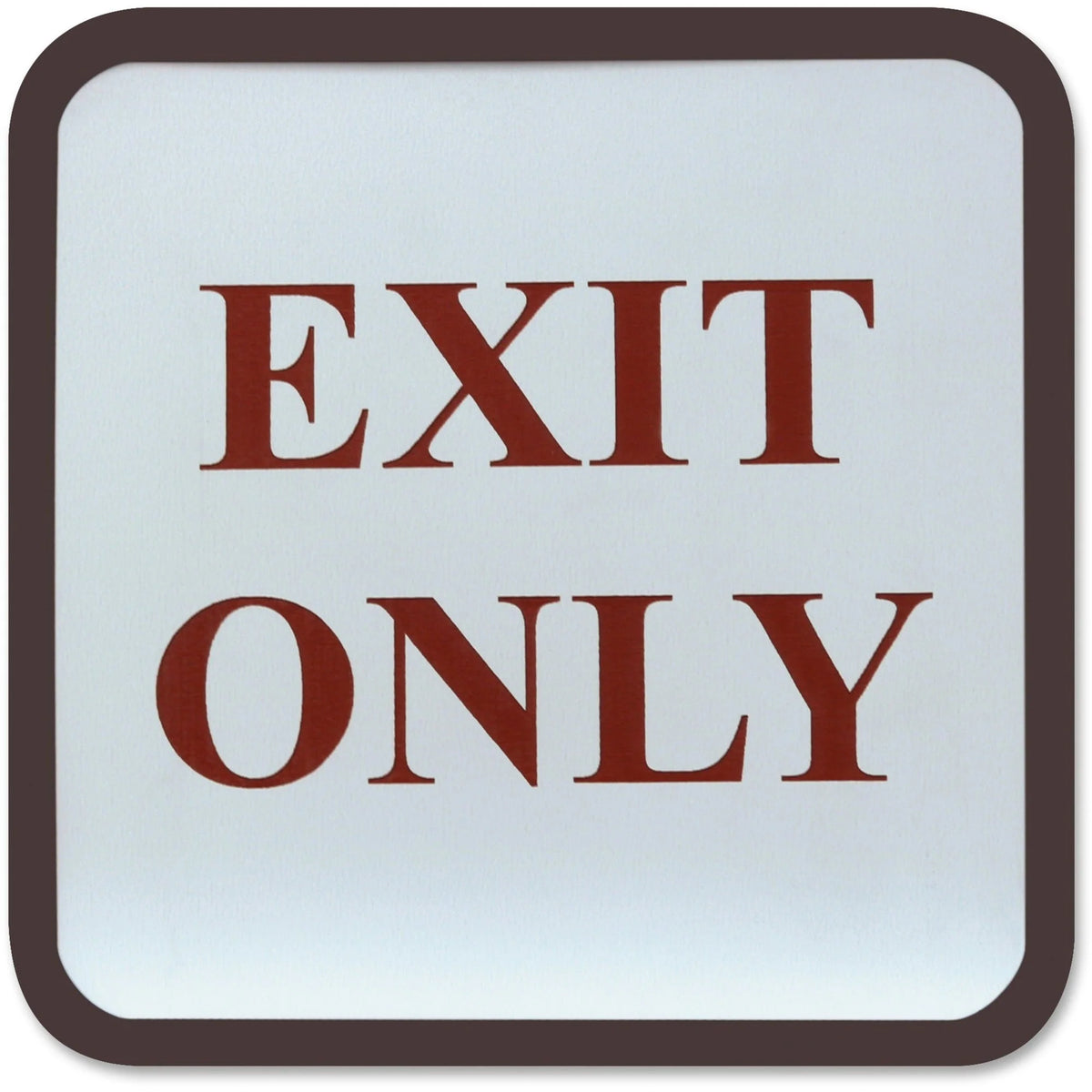 Xstamper Designer Wall/Door Sign - 4x4 Square Brown Plastic - Signs & Nameplates