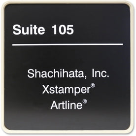 Xstamper Designer Wall/Door Sign - 8’’ Square Shape - Almond Plastic - Signs & Nameplates
