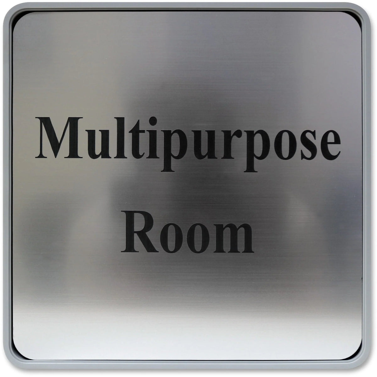 Xstamper Designer Wall/Door Sign - 8’’ Square Shape - Gray Plastic - Signs & Nameplates