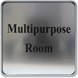 Xstamper Designer Wall/Door Sign - 8’’ Square Shape - Gray Plastic - Signs & Nameplates
