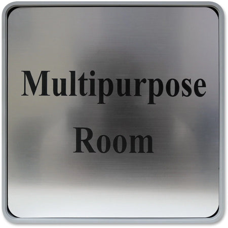 Xstamper Designer Wall/Door Sign - 8’’ Square Shape - Gray Plastic - Signs & Nameplates