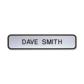 Xstamper Designer Wall Sign: 8x2’’ Black Plastic - Outdoor Ready - Signs & Nameplates
