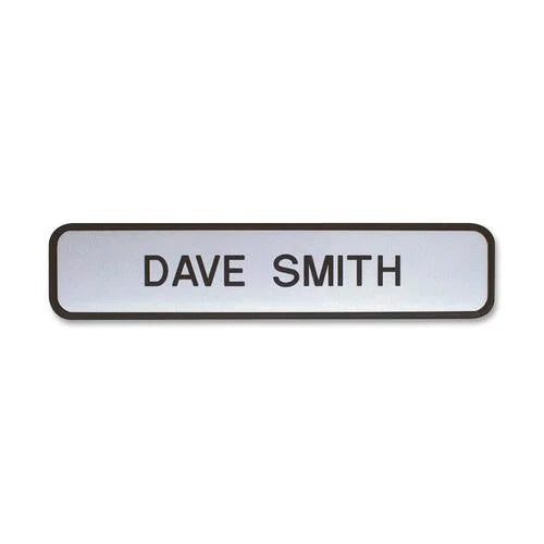 Xstamper Designer Wall Sign: 8x2’’ Black Plastic - Outdoor Ready - Signs & Nameplates