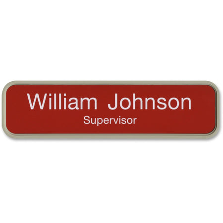 Xstamper Designer Wall Sign: 8x2’’ Rectangular Almond Plastic Sign - Signs & Nameplates