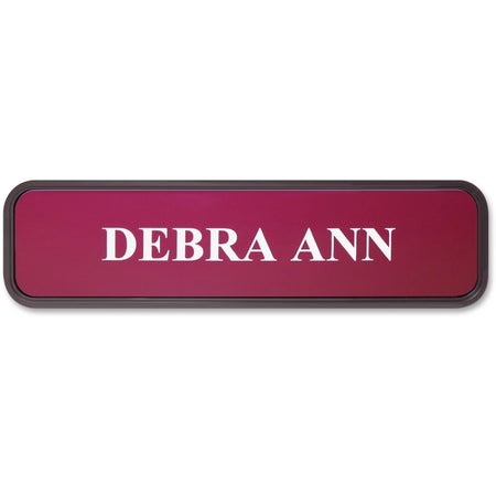 Xstamper Designer Wall Sign: 8x2’’ Rectangular Brown Plastic - Signs & Nameplates