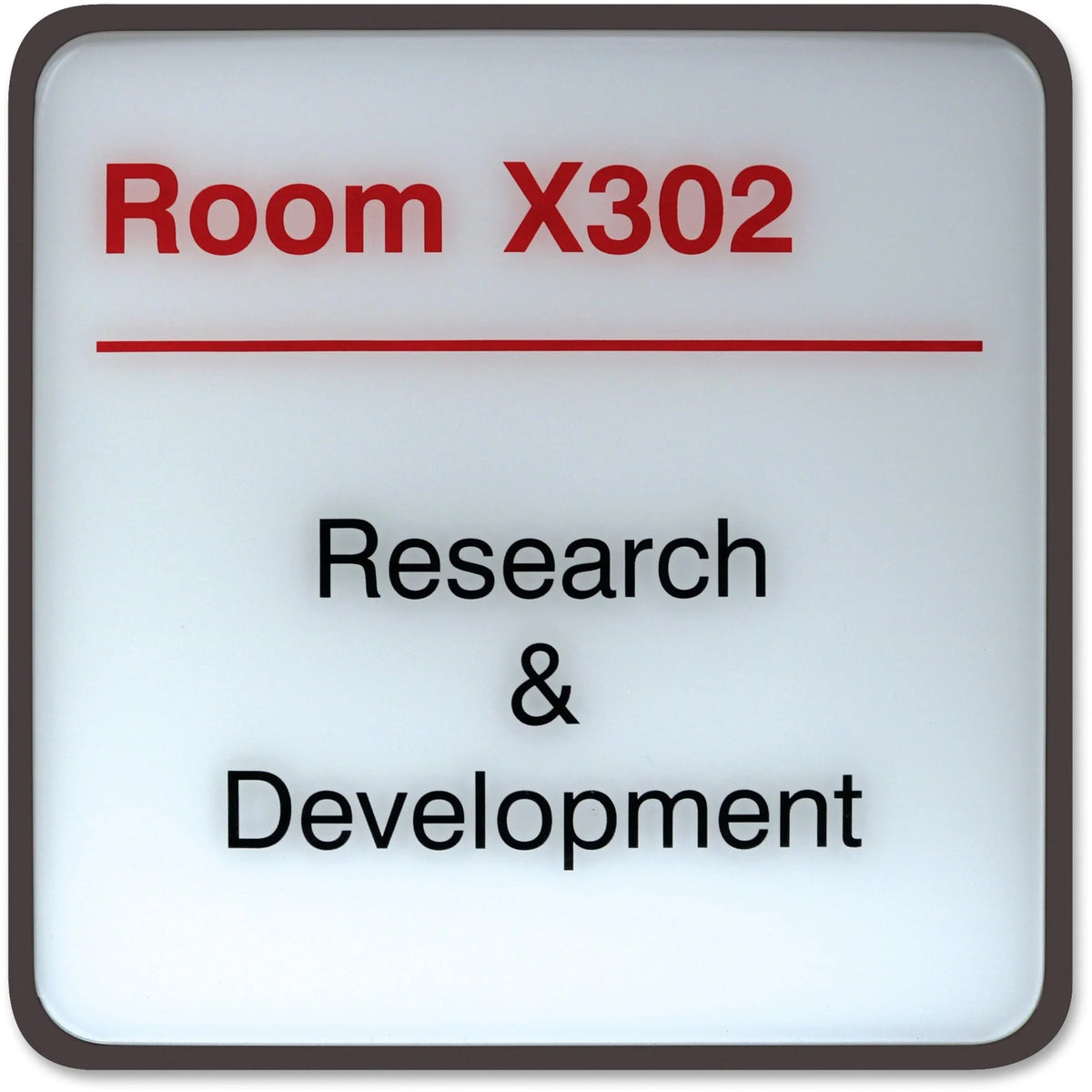 Xstamper Designer Wall Sign: 8x8 Square Brown Plastic - Signs & Nameplates
