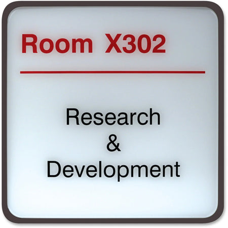 Xstamper Designer Wall Sign: 8x8 Square Brown Plastic - Signs & Nameplates
