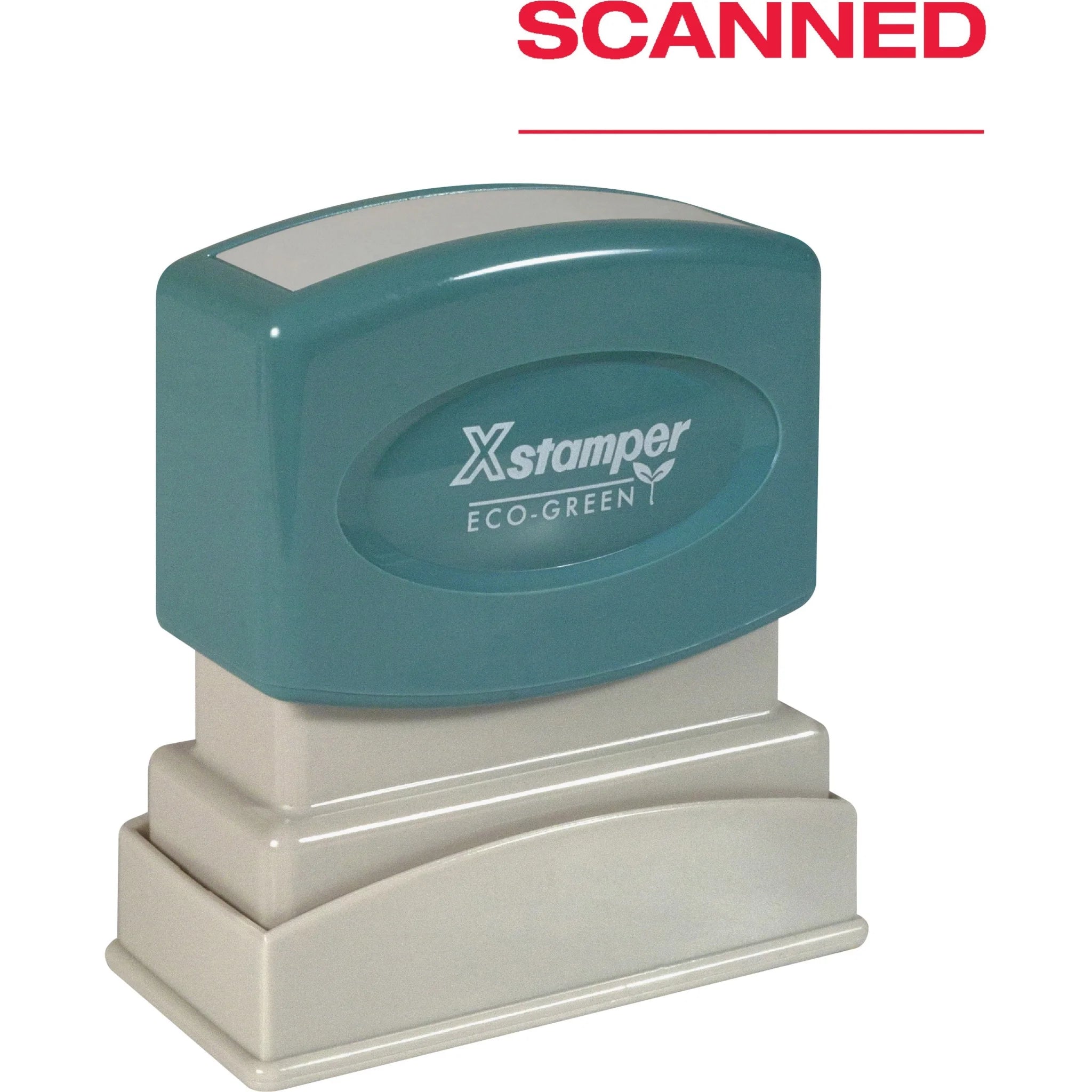 Xstamper Eco-Green SCANNED Pre-inked Stamp: Red Message Stamp - Address & Office Stamps