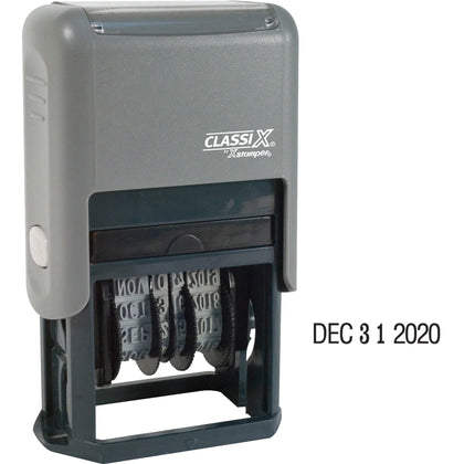 Xstamper Economy 4-Year Dater Date Stamp - Black Plastic - Daters