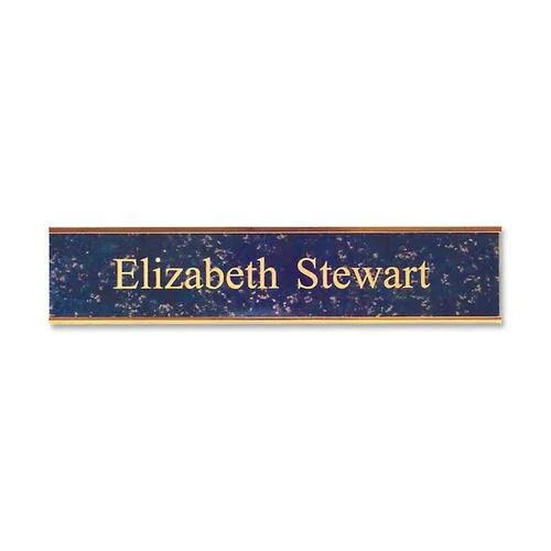 Xstamper Framed Aluminum Wall Sign - 10’’ x 2’’ - Gold - Indoor/Outdoor - Signs & Nameplates