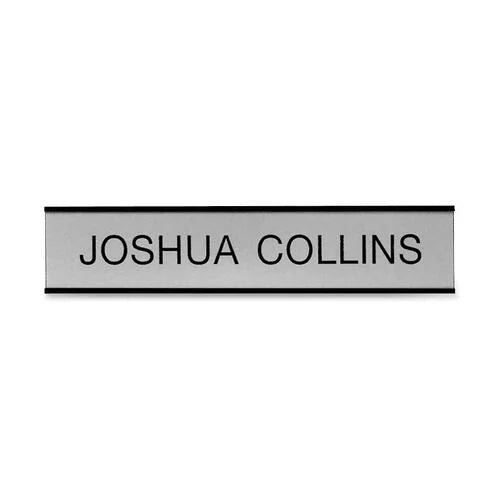 Xstamper Framed Aluminum Wall Sign - 10’’ x 2’’ - Indoor/Outdoor - Black - Signs & Nameplates