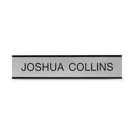 Xstamper Framed Aluminum Wall Sign - 10’’ x 2’’ - Indoor/Outdoor - Black - Signs & Nameplates