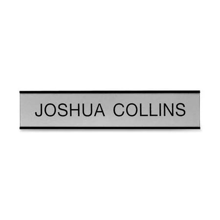 Xstamper Framed Aluminum Wall Sign - 10’’ x 2’’ - Indoor/Outdoor - Black - Signs & Nameplates