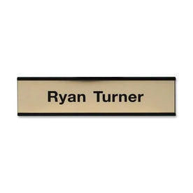 Xstamper Framed Aluminum Wall Sign - 8’’x2’’ - Indoor/Outdoor - Black - Signs & Nameplates