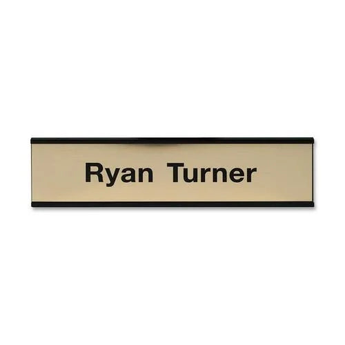 Xstamper Framed Aluminum Wall Sign - 8’’x2’’ - Indoor/Outdoor - Black - Signs & Nameplates