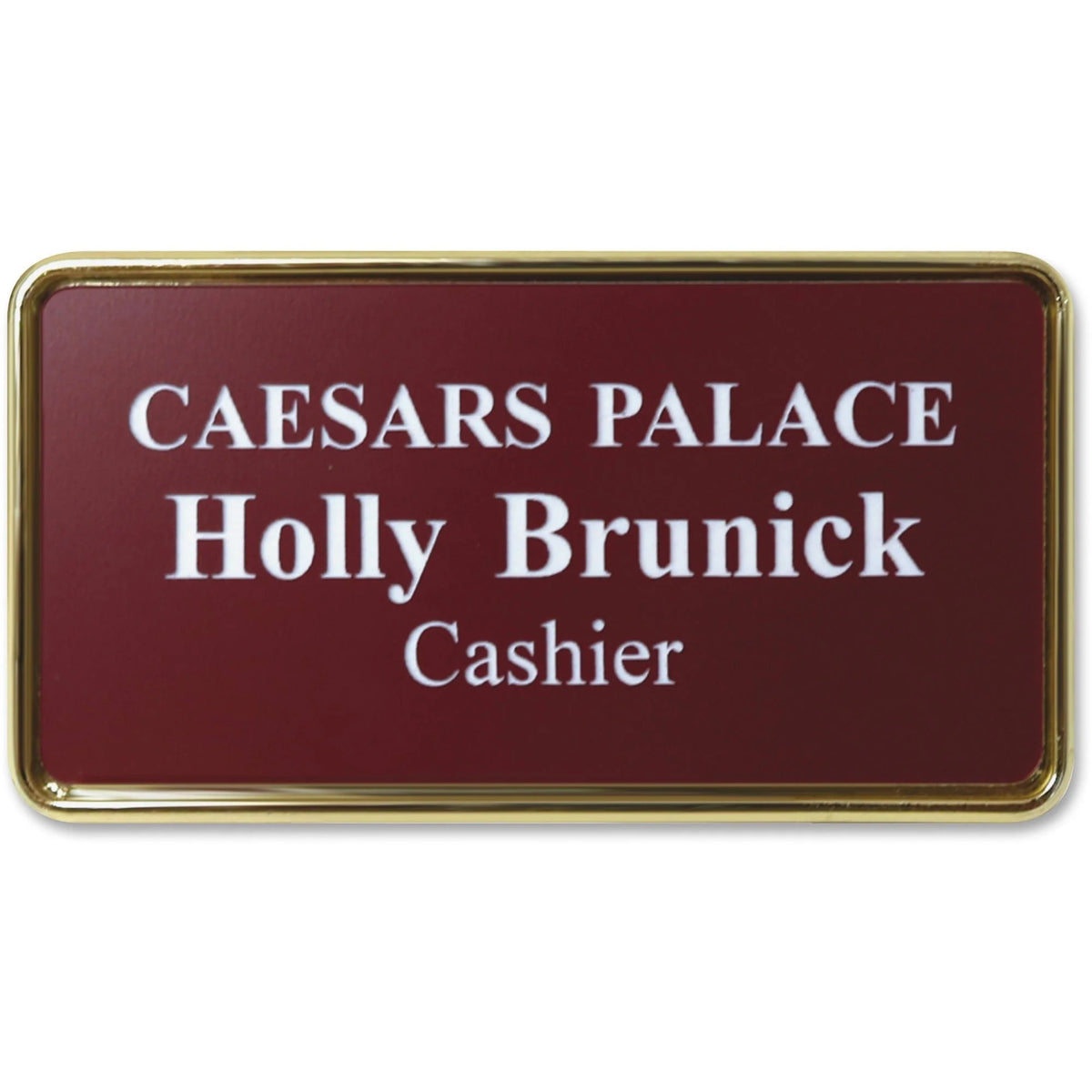 Xstamper Framed Name Badge: Durable Plastic 1.5’’ x 3’’ Rectangular Shape - ID Badges & Supplies