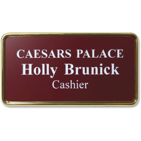 Xstamper Framed Name Badge: Durable Plastic 1.5’’ x 3’’ Rectangular Shape - ID Badges & Supplies