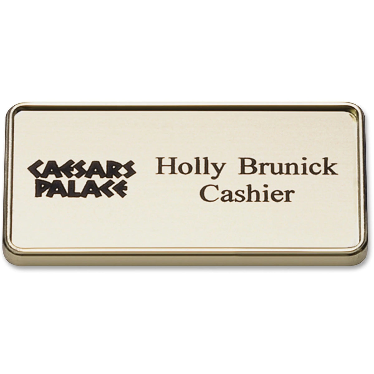Xstamper Framed Name Badge With Logo - Design - Durable Plastic - ID Badges & Supplies