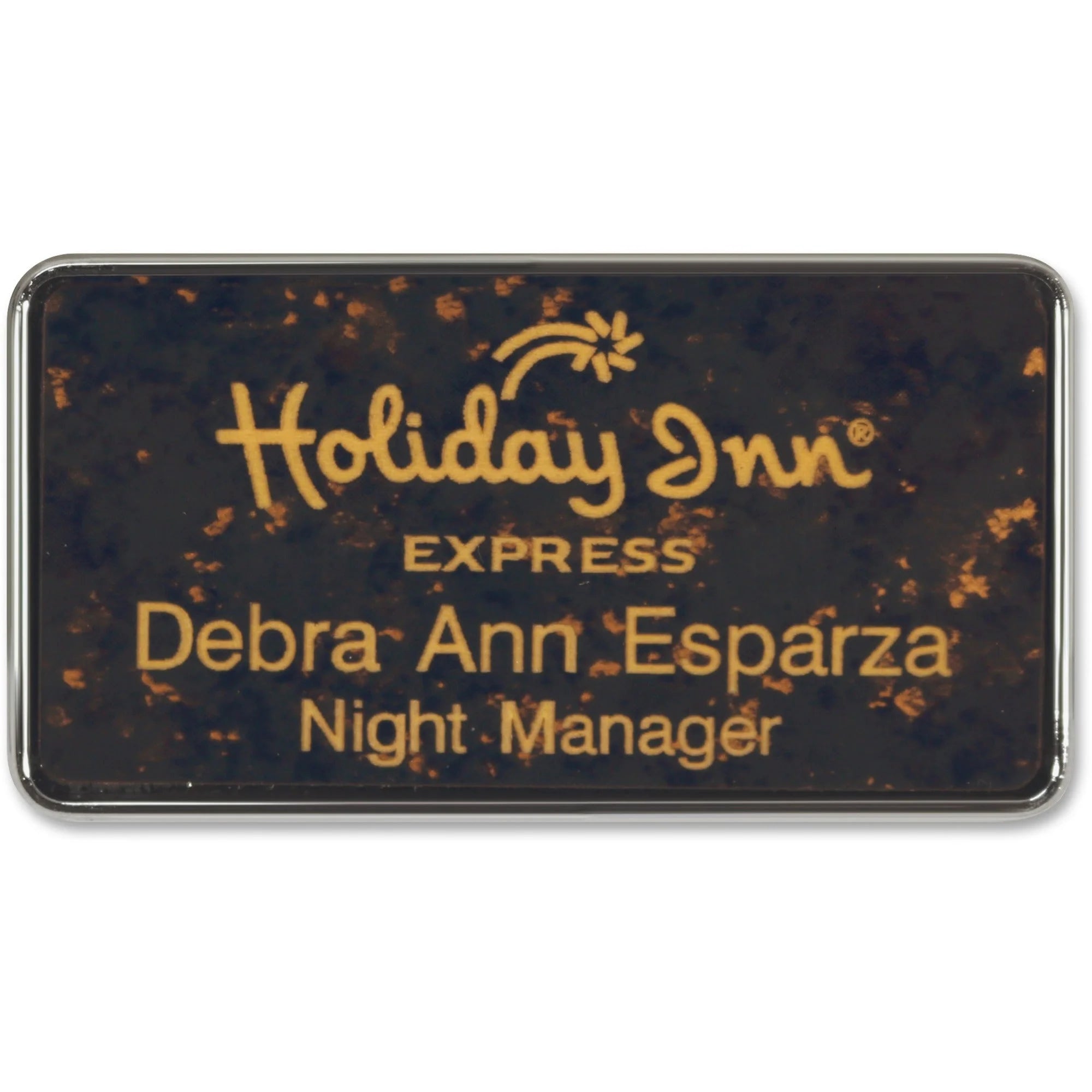 Xstamper Framed Name Badge With Logo - Design - Durable Plastic - ID Badges & Supplies