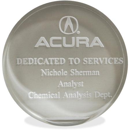 Xstamper Infinity Paperweight Acrylic Award - LengthLaser Compatible - Certificates & Seals