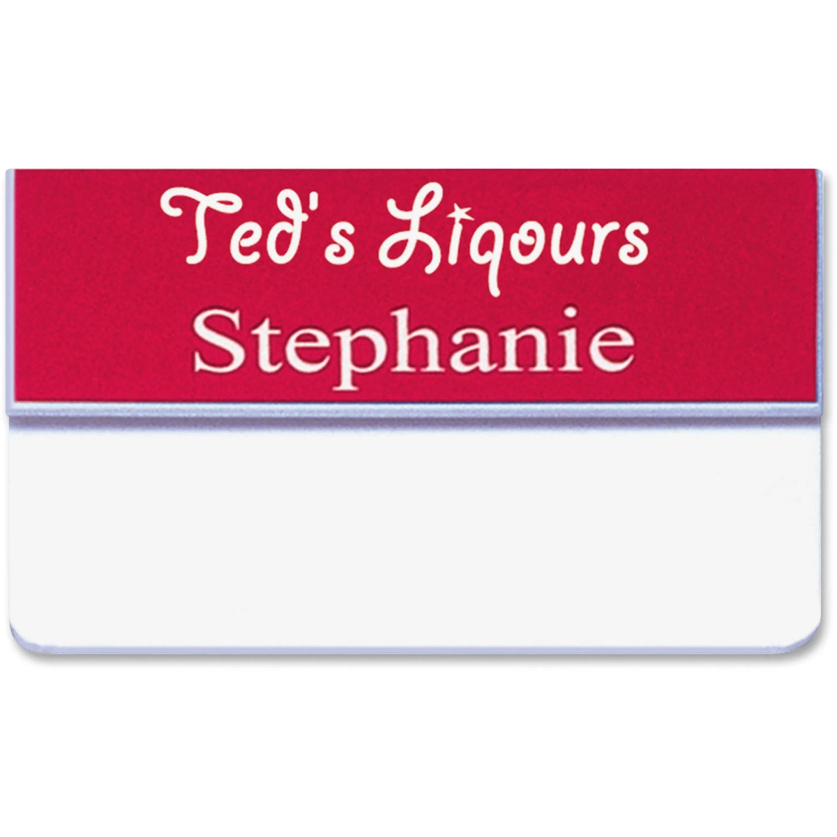 Xstamper Logo Design Name Badge - Durable Plastic - 1’’ x 3’’ - Assorted - ID Badges & Supplies