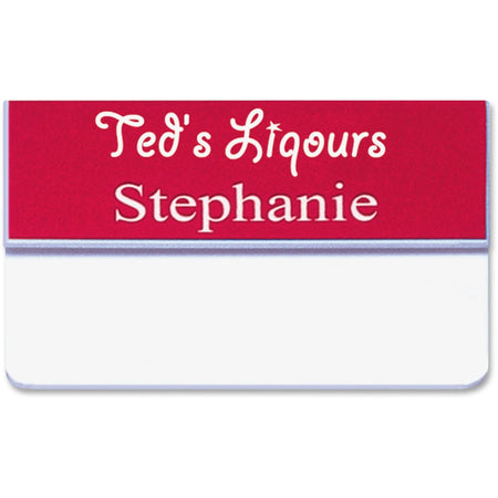 Xstamper Logo Design Name Badge - Durable Plastic - 1’’ x 3’’ - Assorted - ID Badges & Supplies