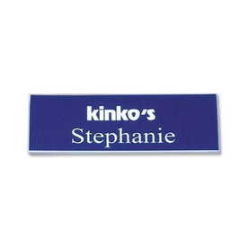 Xstamper Logo Name Badges - 3’’ x 0.8’’ Plastic - 1 Badge - ID & Supplies
